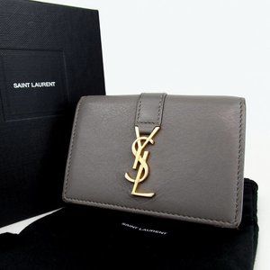 YVES SAINT LAURENT GBL459880・0119 YSL logo Tri-fold wallet leather Women